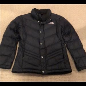 Youth kids North face black down jacket L 14-16